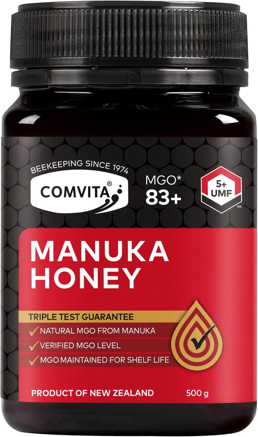 Comvita Manuka Honey (UMF 5+, MGO 83+) | New Zealand’s #1 Manuka Brand | Raw, Wild, Non-GMO | Superfood for Daily Vitality | 17.6 oz
