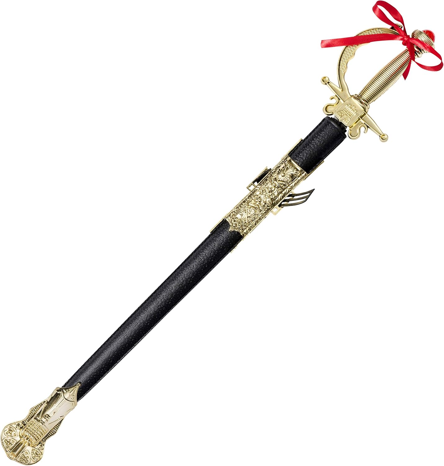 Dress Up America Toy Sword - Ornate Gold Sword - Costume Sword and Sheath for Kids and Adults