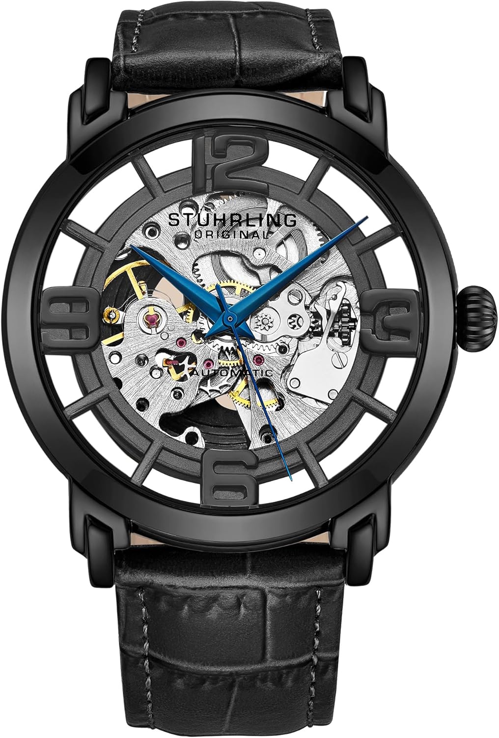 Stuhrling Original Skeleton Automatic Dress Watch - Mens Winchester 44 Elite Mechanical Watch