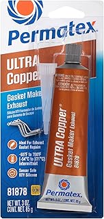 Permatex 81878 Ultra Copper Maximum Temperature RTV Silicone Gasket Maker, 3 oz. Tube