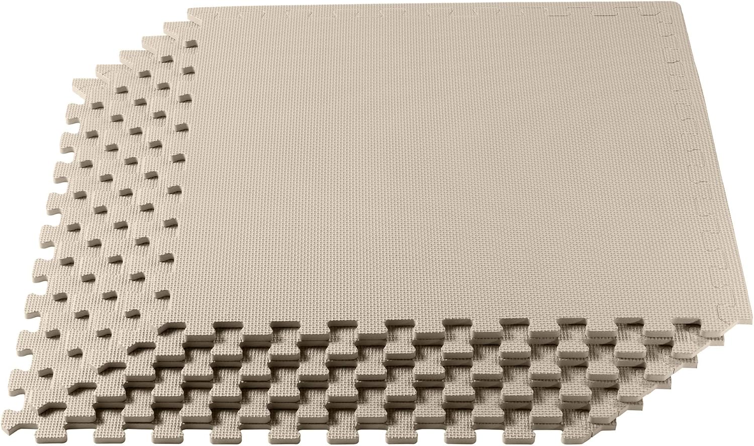 We Sell Mats 3/8" Thick Multipurpose EVA Foam Exercise Floor Mat, Interlocking Tiles, Anti-Fatigue for Home or Gym