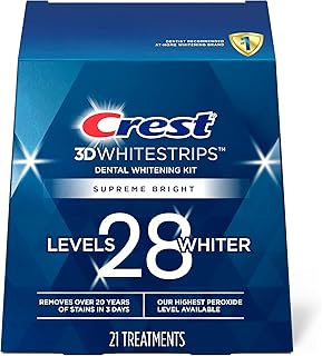 Crest 3D Whitestrips, Supreme Flexfit, Teeth Whitening Strip Kit, 42 Strips (21 Treatments)