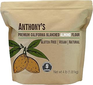 Anthony's Blanched Almond Flour, 4 lb, Finely Ground, Gluten Free, Non GMO, Keto Friendly