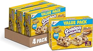 Golden Grahams Breakfast Cereal Treat Bars, S'mores, Snack Bars, 16 ct (Pack of 4)
