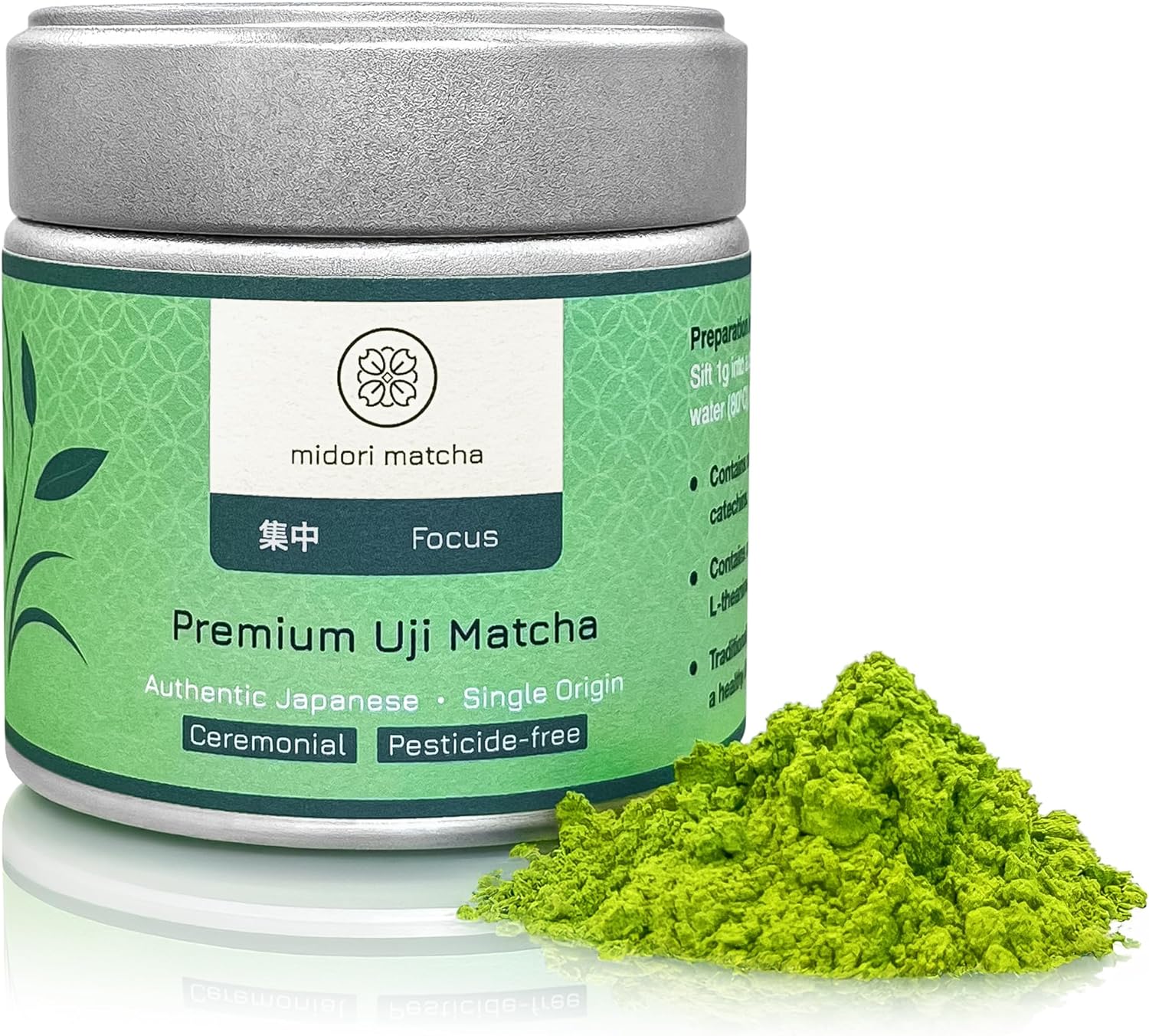 Premium Uji Matcha – Superior Ceremonial Grade Japanese Matcha Powder | First Harvest, Stone-Milled | Iced or Hot | Pesticide-Free, Farm-Direct from Uji, Kyoto