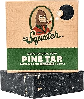 Dr. Squatch All Natural Bar Soap for Men with Heavy Grit, Pine Tar