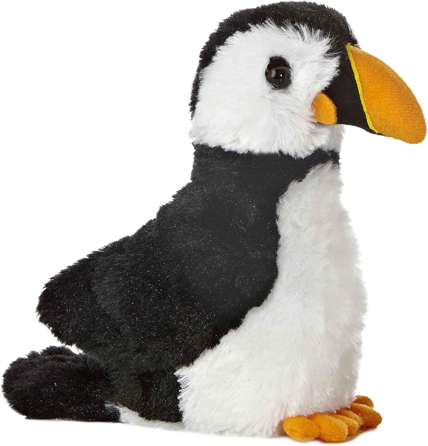 Aurora® Adorable Mini Flopsie™ Puffin Stuffed Animal - Playful Ease - Timeless Companions - Black 8 Inches