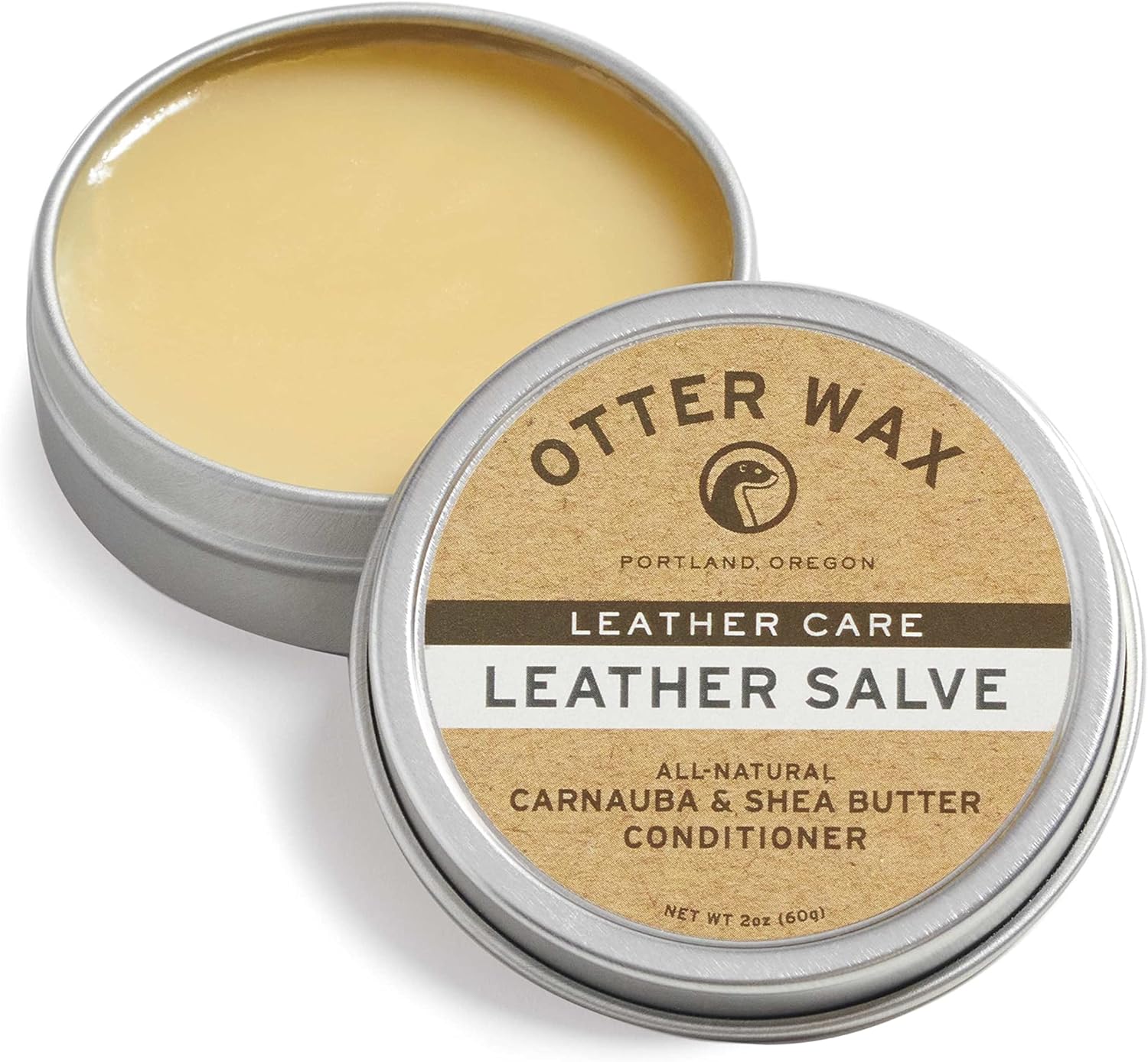 Otter Wax Leather Salve | 2oz | All-Natural Universal Conditioner | Made in USA