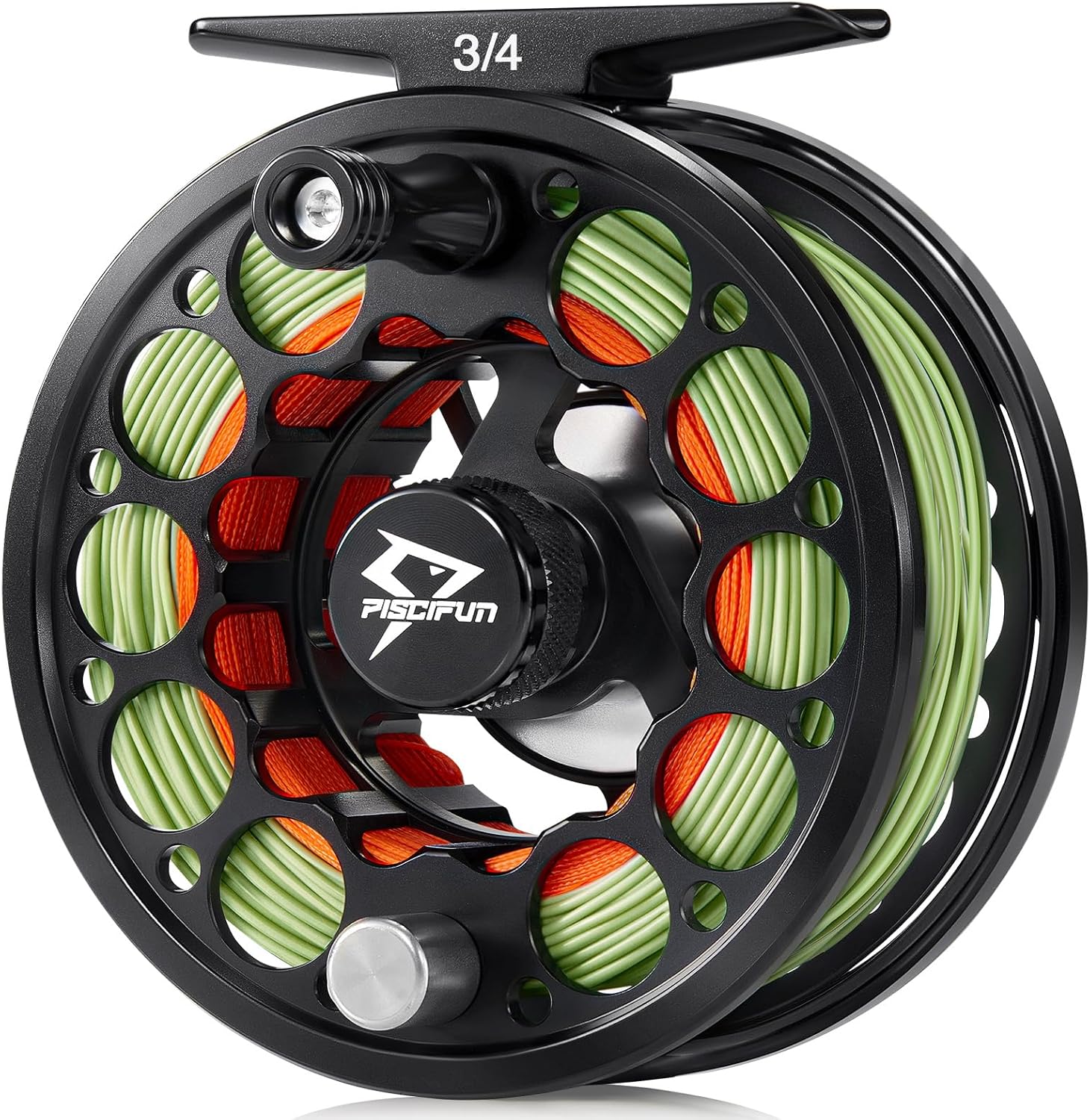 Piscifun Sword Fly Fishing Reel with CNC Machined Aluminum Alloy Housing, 3/4, 5/6, 7/8, 9/10 Weights (Black, Gunmetal, Pink, Space Gray)