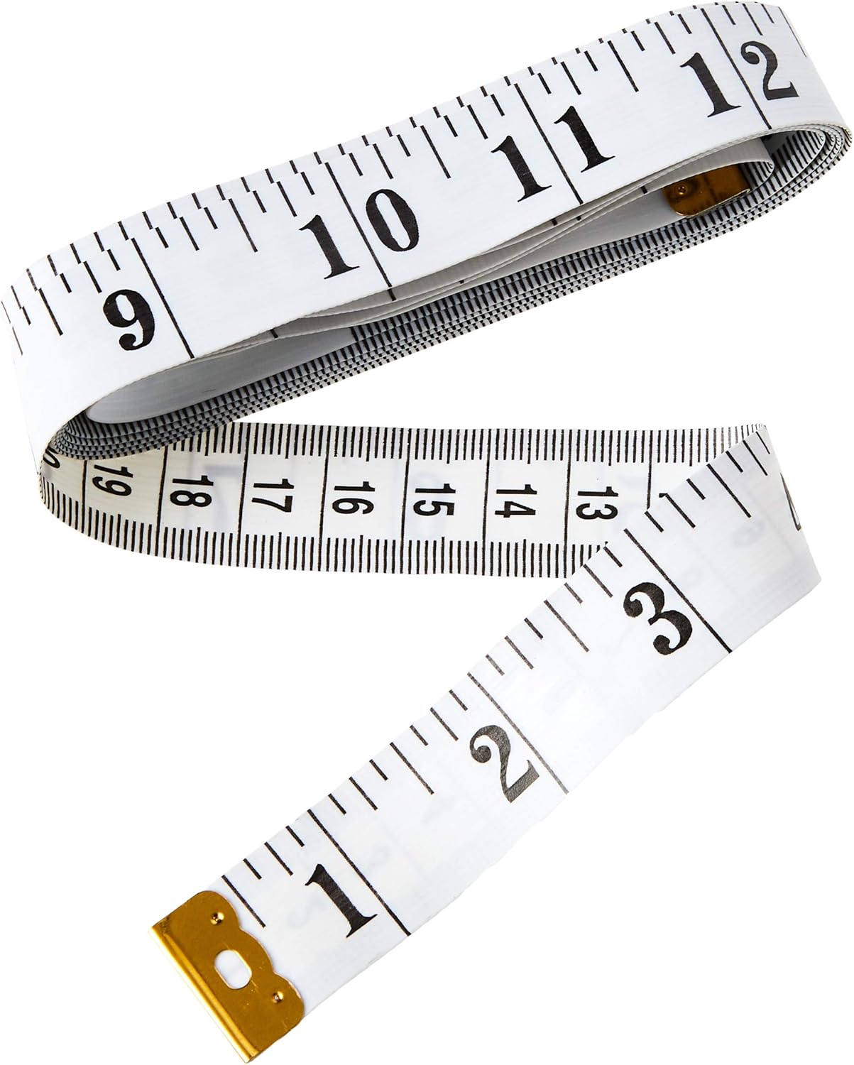 2 Sided Tape Measure | Suitable for Measuring Body | Sewing Tape | Inches & Cms | 150cm | 60 inches | Plus Bonus eBook (White)