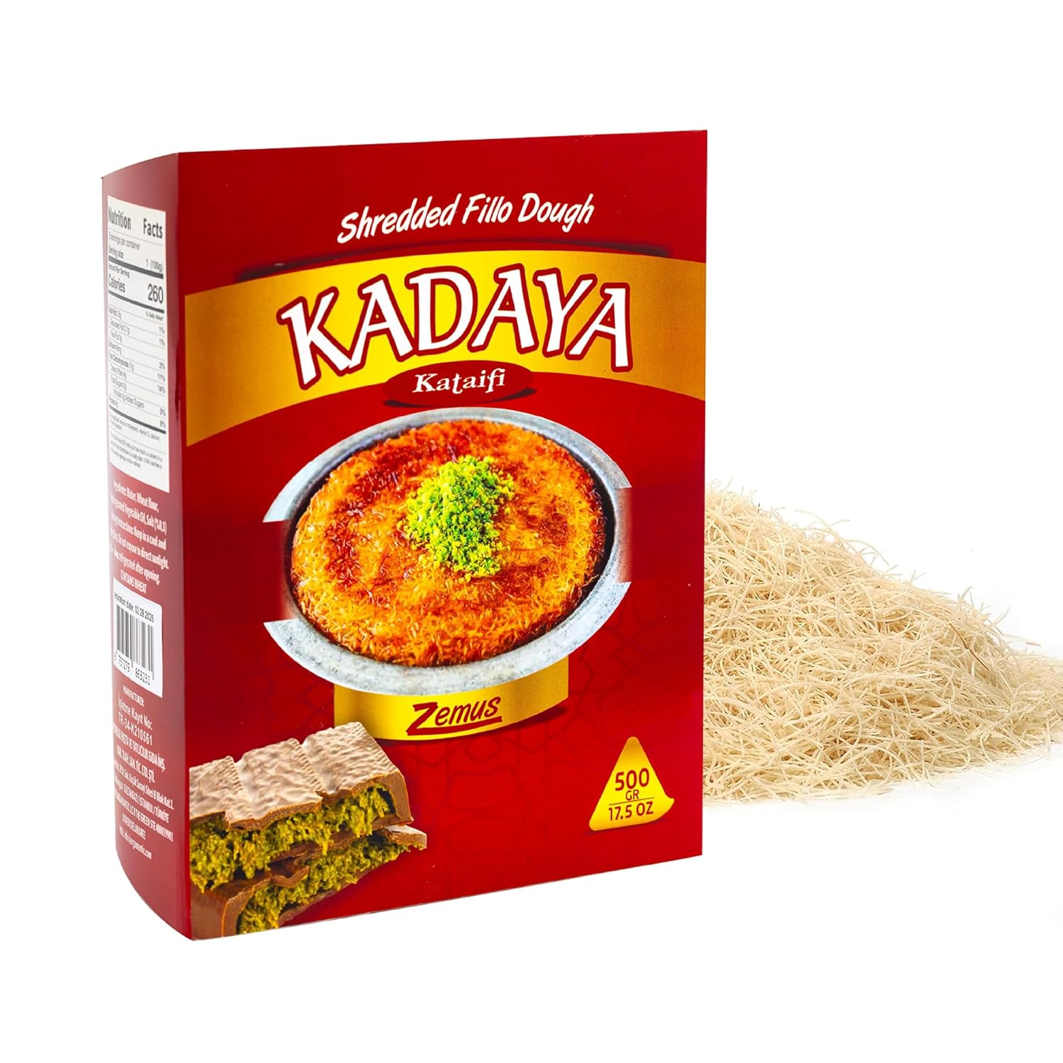 Dried Shredded Kataifi for Dubai Pistachio Chocolate Bar – Knafeh Fillo Dough, Kadayif, Kunafa Dough | 17.50 Ounce