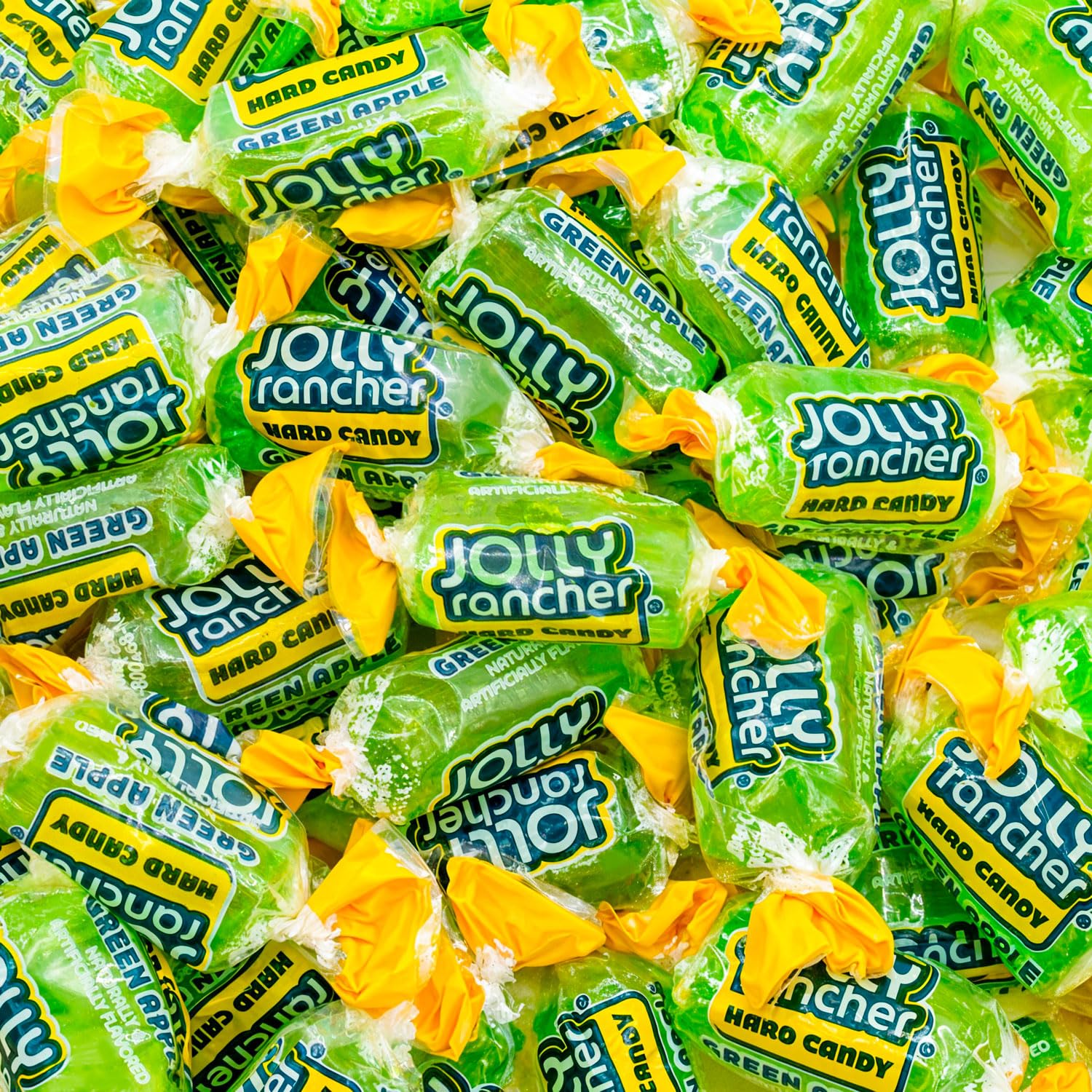 Hard Candy GREEN APPLE Original Flavor 1 lb - Bulk Bag, Individually Wrapped (74 Pieces)