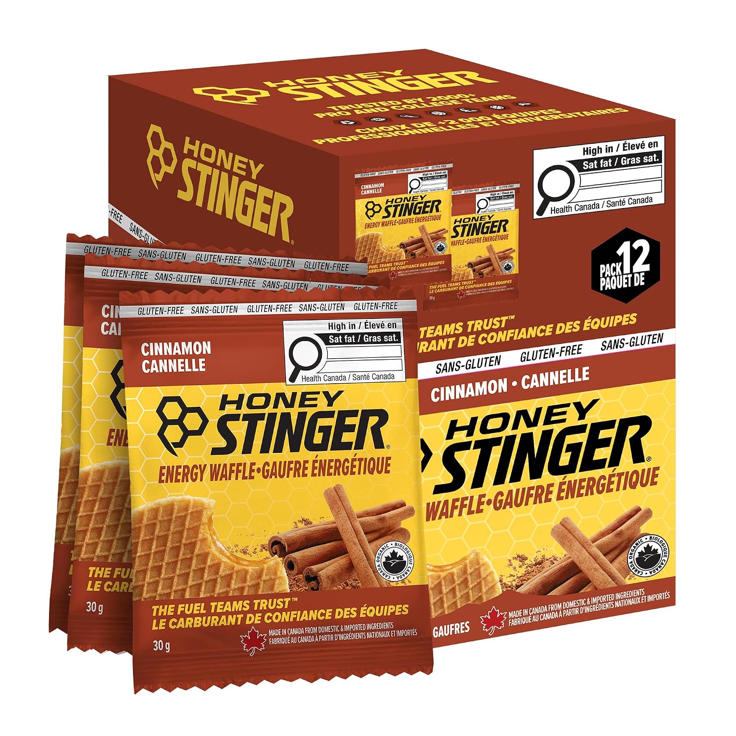 Honey Stinger Gluten Free Waffles - 12-Pack Gf Cinnamon, One Size