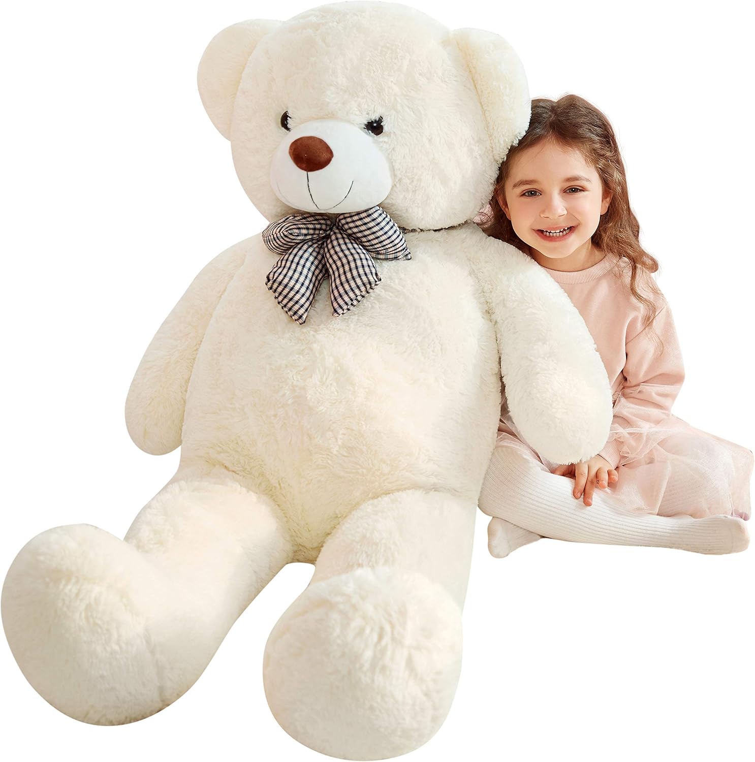 IKASA Giant Teddy Bear Soft Toys Stuffed Animals (120cm, white)