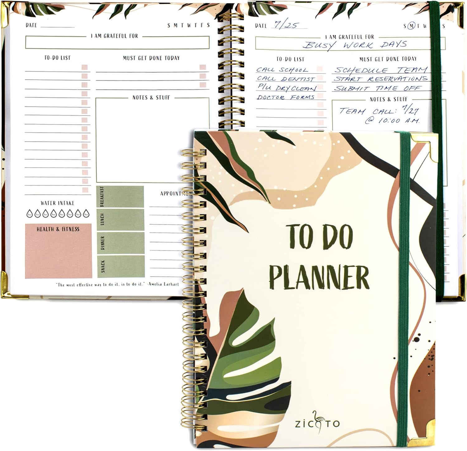 Beautiful To Do List Notebook - Aesthetic Daily Planner to Easily Organize Your Tasks And Boost Productivity - Stylish Undated Planner And School or Office Supplies For Women