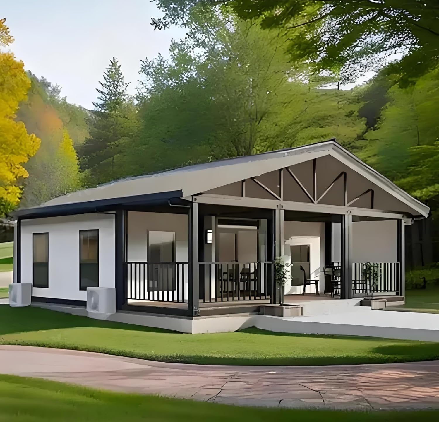 Prefab Tiny Homes to Live in for Adults,Stylish Space Optimized Prefabbricated 20ft&40ft Steel Frame Expandable Container House Easy Assemble House Small Container Home for Sale