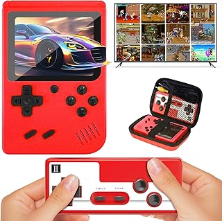 Handheld Game Console with 800 Classical FC Games Retro Mini Game Machine Kids Screen Portable Video Game Console Support for Connecting TV & Two Players, Presents Birthday for Kids, Adults (Red)