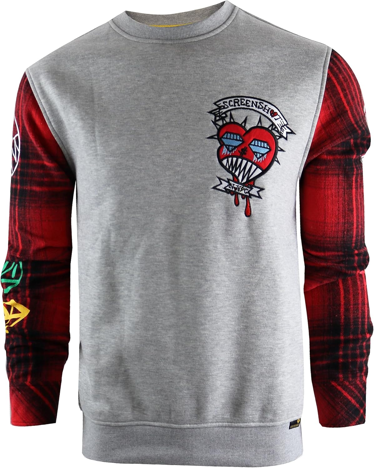 SCREENSHOT CREWNECK 3202 Mens Urban Streetwear NYC Graffiti Hip Hop Fleece Pullover Active Fashion Crew Neck Sweatshirt Top