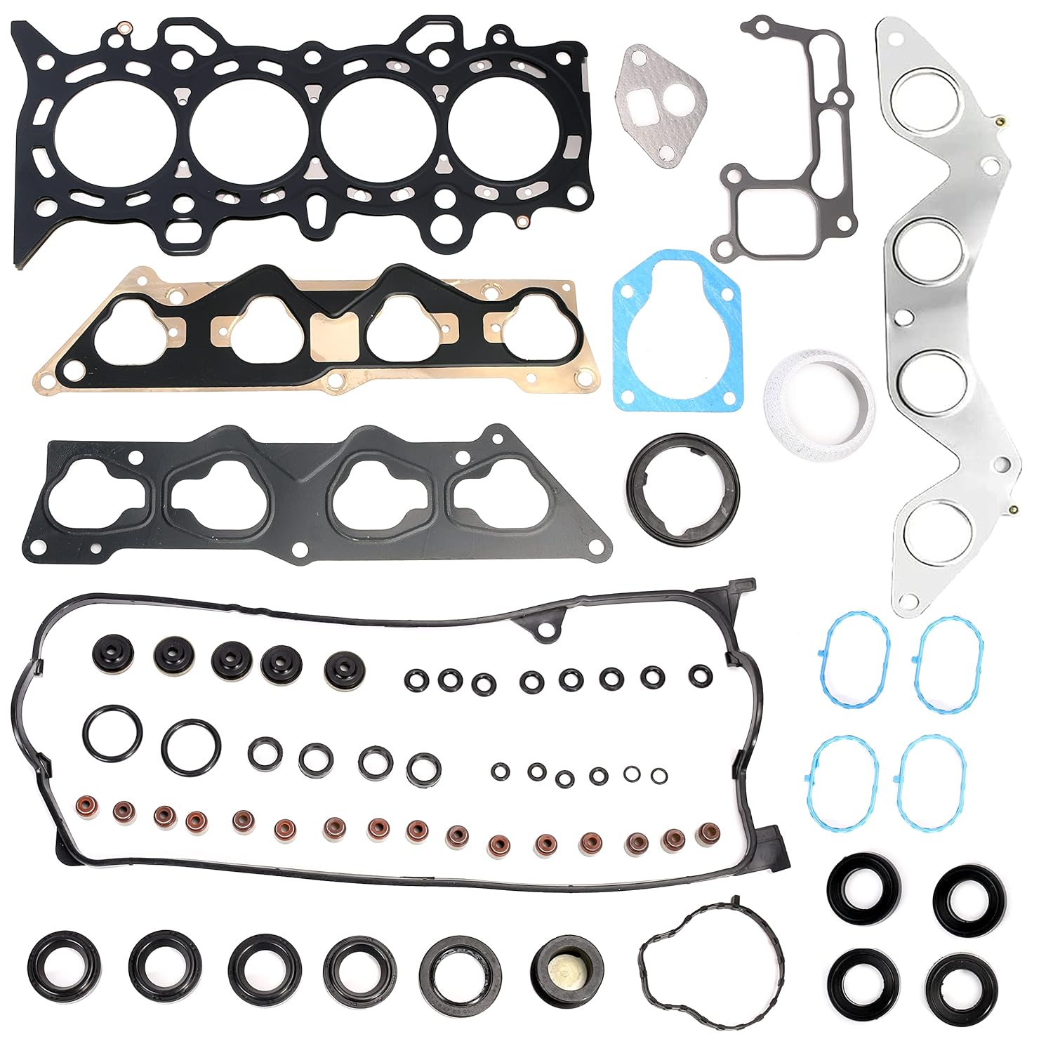 Head Gasket Set, 1.7L, fits for Honda Civic HX/EX 1668CC/1700CC 1.7L 2001-2005 D17A2 D17A6 OE# HS26236PT HS26236PT-2 HS4034 HB4034(66pcs)