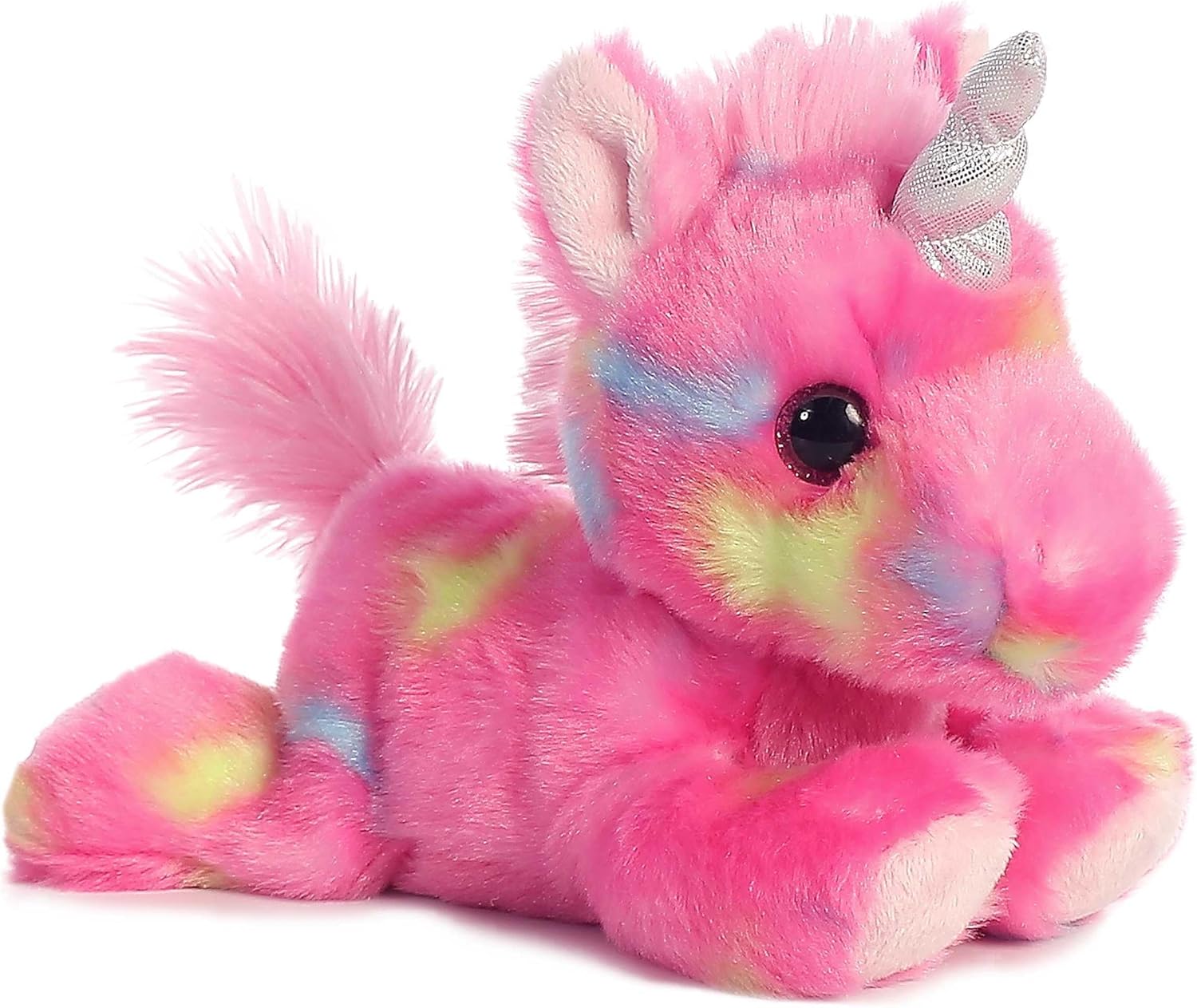 Aurora® Vibrant Bright Fancies™ Jellyroll Unicorn™ Stuffed Animal - Eye-Catching Fun - Delightful Cuddles - Pink 7 Inches