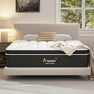 King Size Mattress - 12 Inch Hybrid Mattress King Size with Gel Memory Foam and Pocket Springs, Premier King Mattress in a Box, Pressure Relief and Upgraded Support, Breathable & Cooling Feel