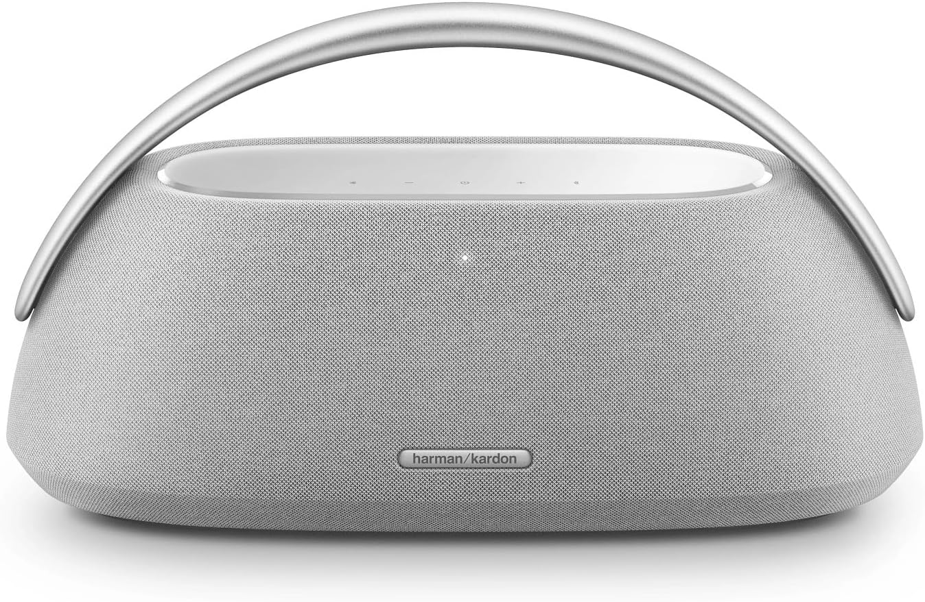 Harman Kardon Go + Play 3 Portable Bluetooth Speaker with 8-Hour Battery Life and Powerful Bass, Grey, UK Plug (Type G)