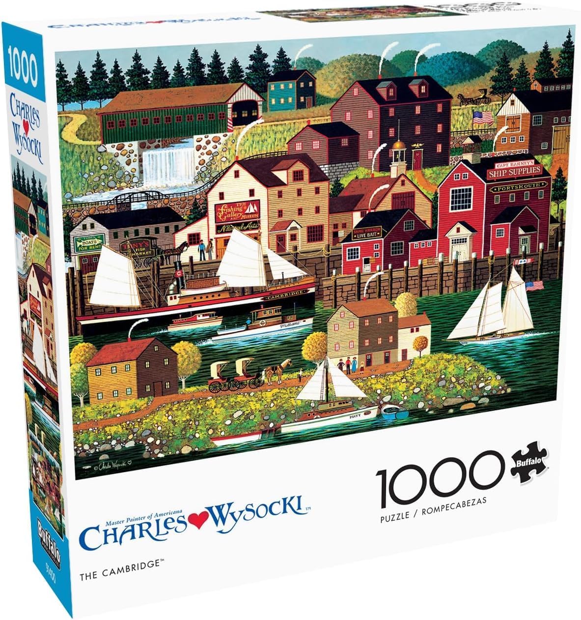 Buffalo Games - Charles Wysocki - The Cambridge - 1000 Piece Jigsaw Puzzle for Adults Challenging Puzzle Perfect for Game Nights - Finished Size 26.75 x 19.75