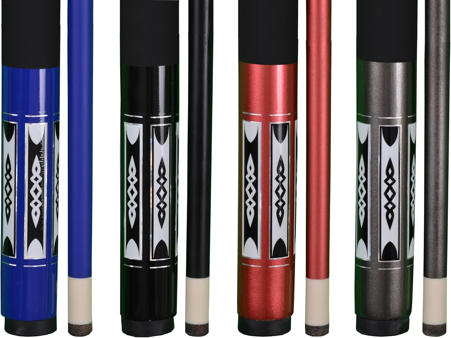 Accuplay Billiards Lot of 4 Fiberglass 58" 2 Piece Pool Cue Sticks 18-21 OZ