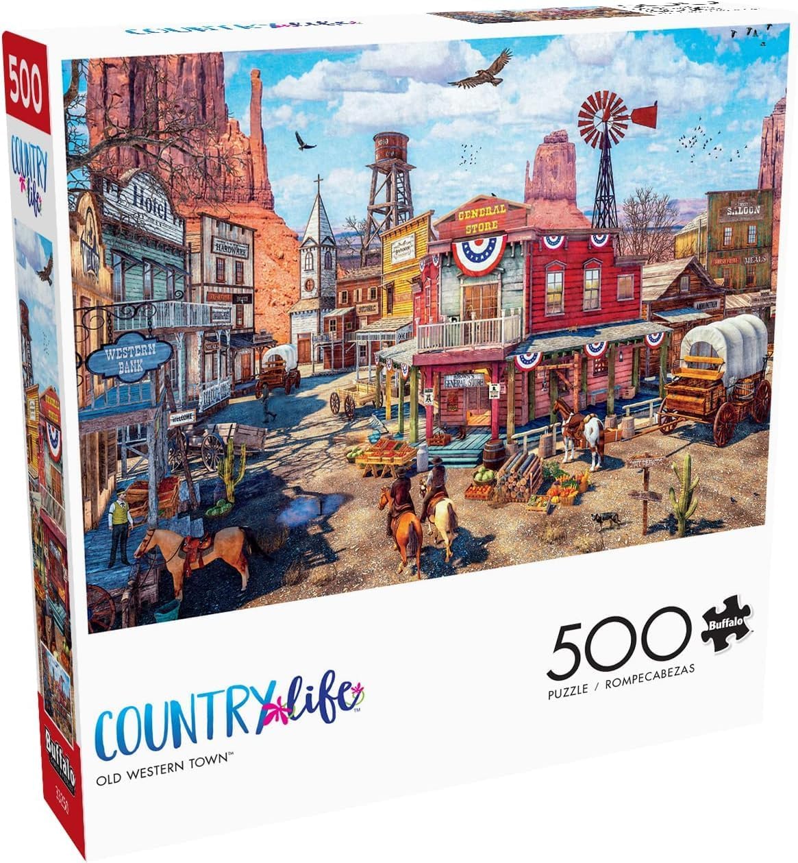 Buffalo Games - Country Life - Old Western Town - 500 Piece Jigsaw Puzzle