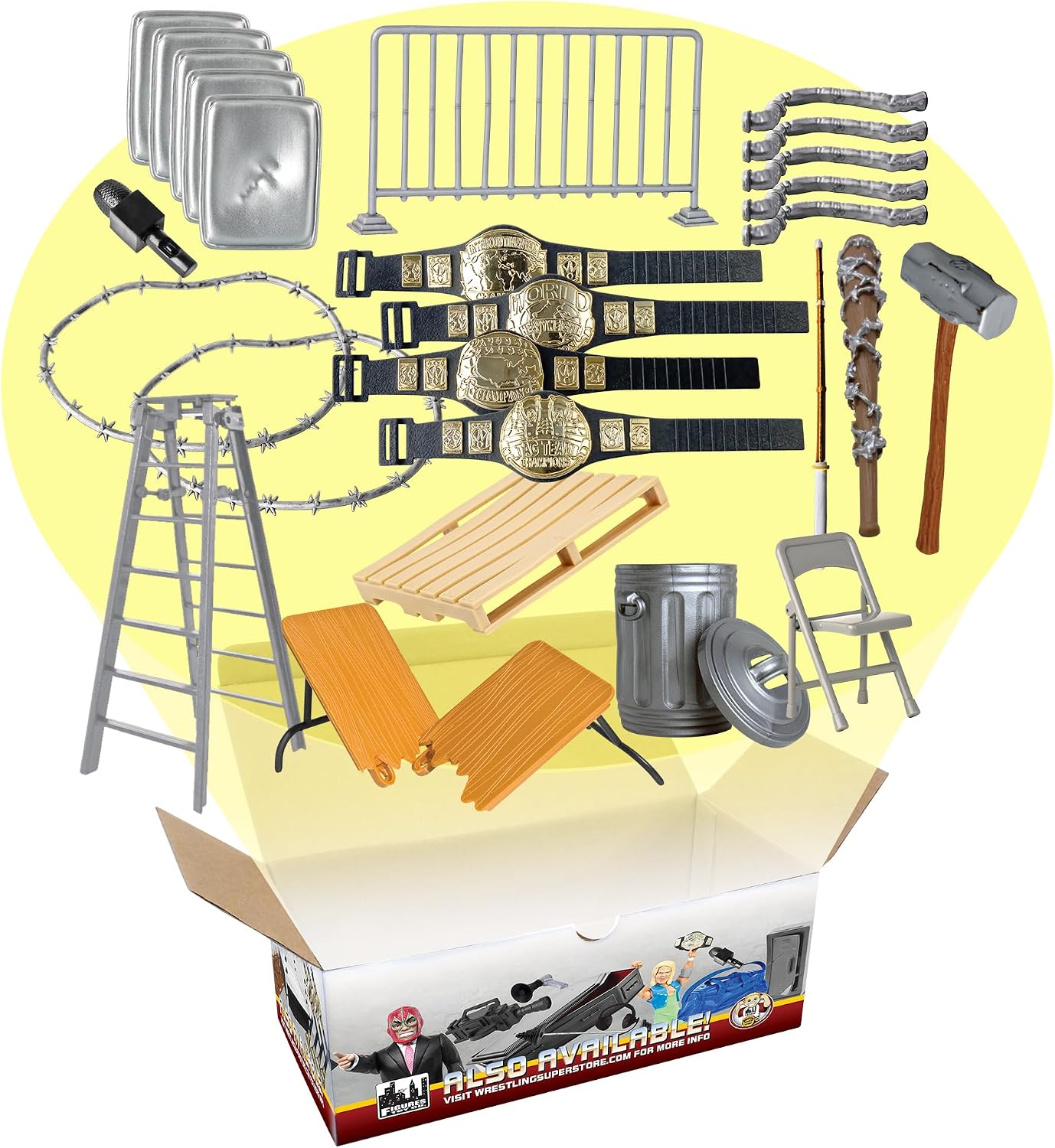 Hardcore 26 Piece Accessory Set for Wrestling Action Figures