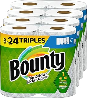 Bounty Select-A-Size Paper Towels, White, 8 Triple Rolls = 24 Regular Rolls
