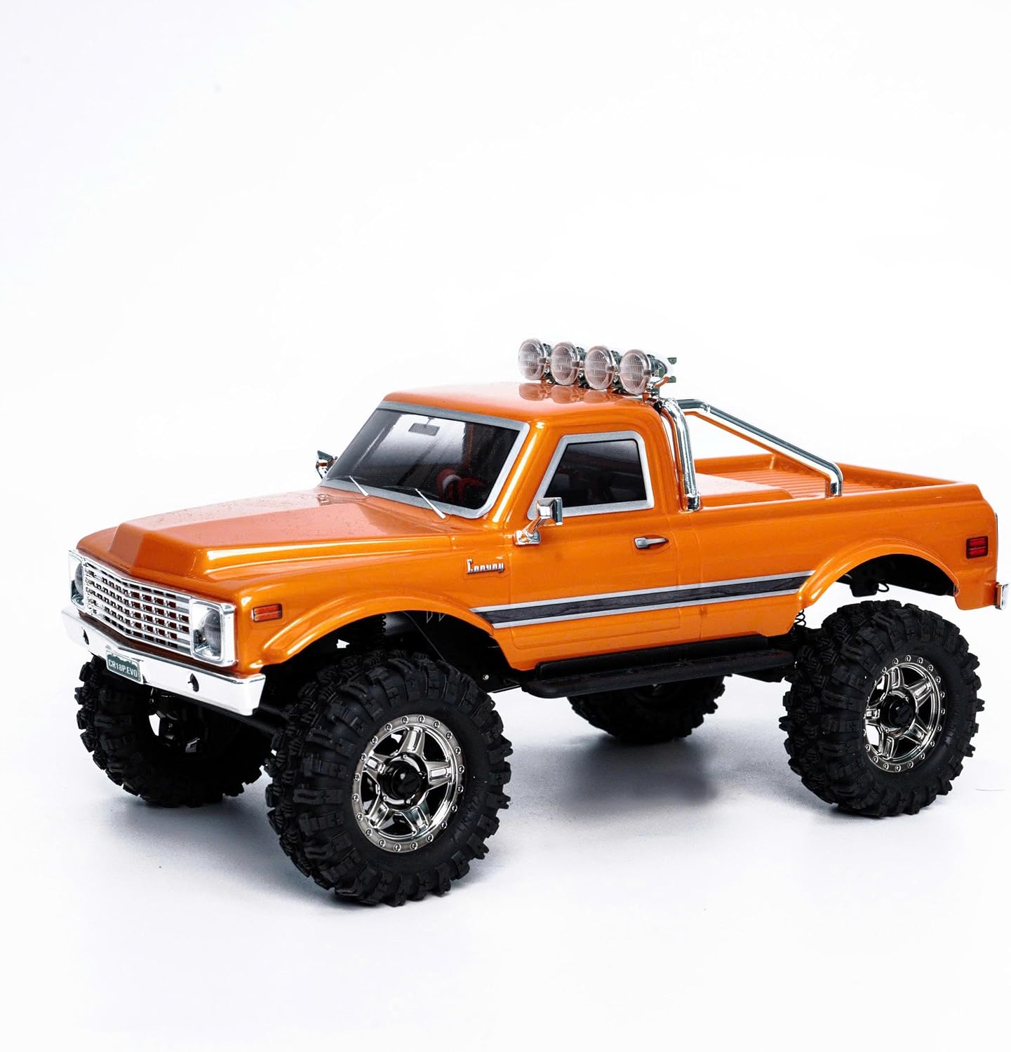 HOBBYPLUS CR18P EVO 2 Rock RC Crawler - 1/18 Scale Mini RC Crawler with Two-Speed Transmission, All-Metal Gears, Evolved EVO Platform, Ready-to-Run, Distinctive Styling Convoy Hugger Orange