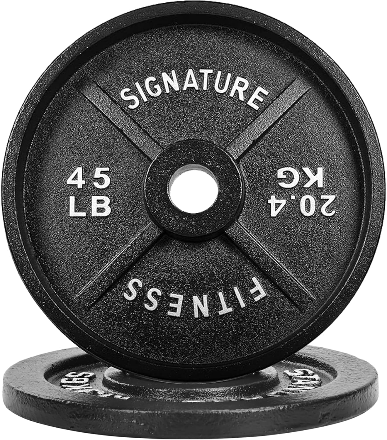 Deep Dish 2-Inch Olympic Cast Iron Weight Plates with E-Coating