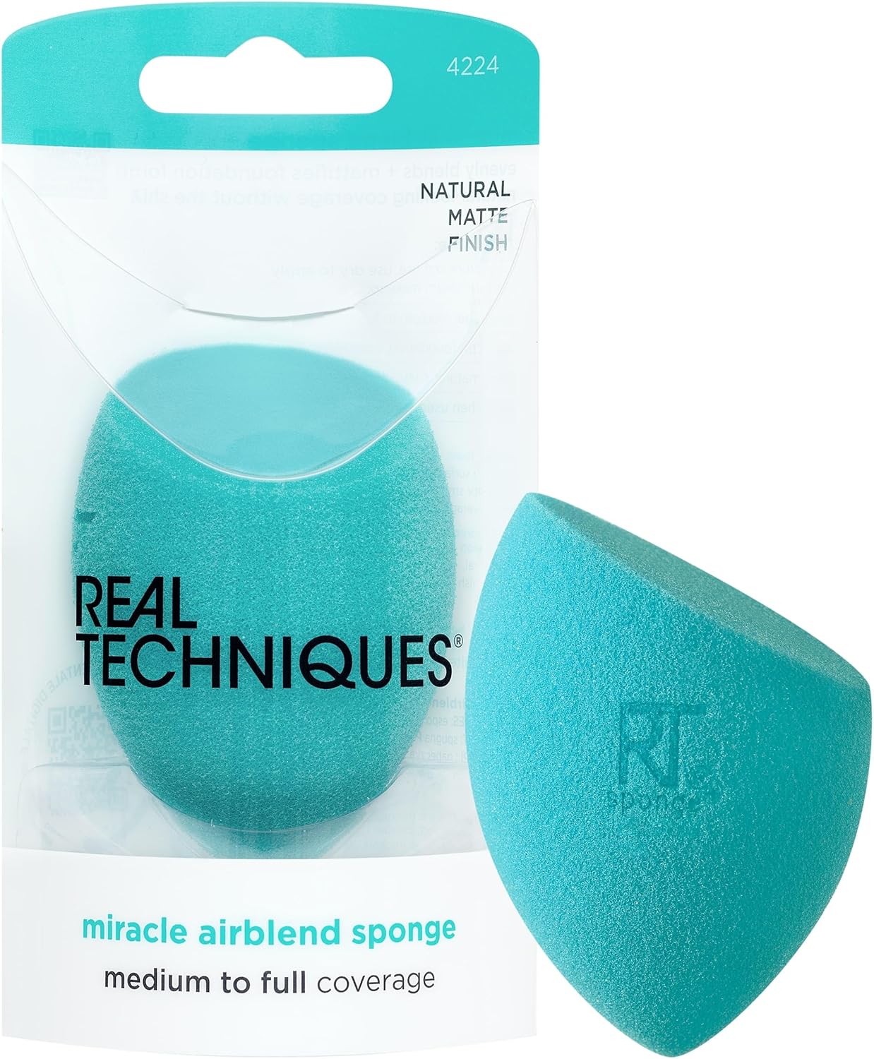 REAL TECHNIQUES New Miracle Airblend Sponge for Foundation - Matt Finish (1 Pack)