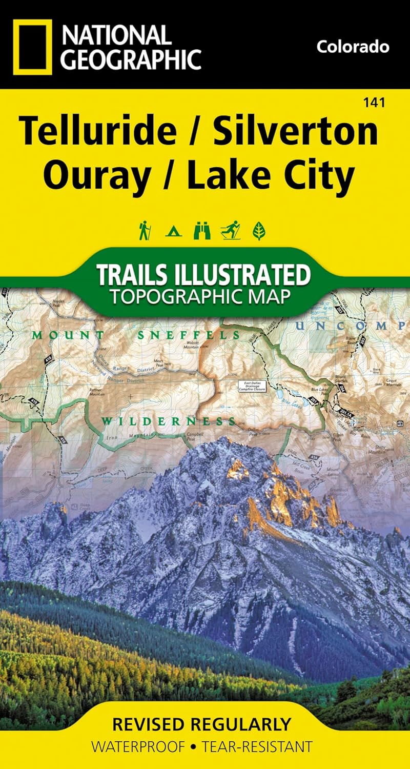 Telluride, Silverton Map: Trails Illustrated: 141 (National Geographic Maps: Trails Illustrated)