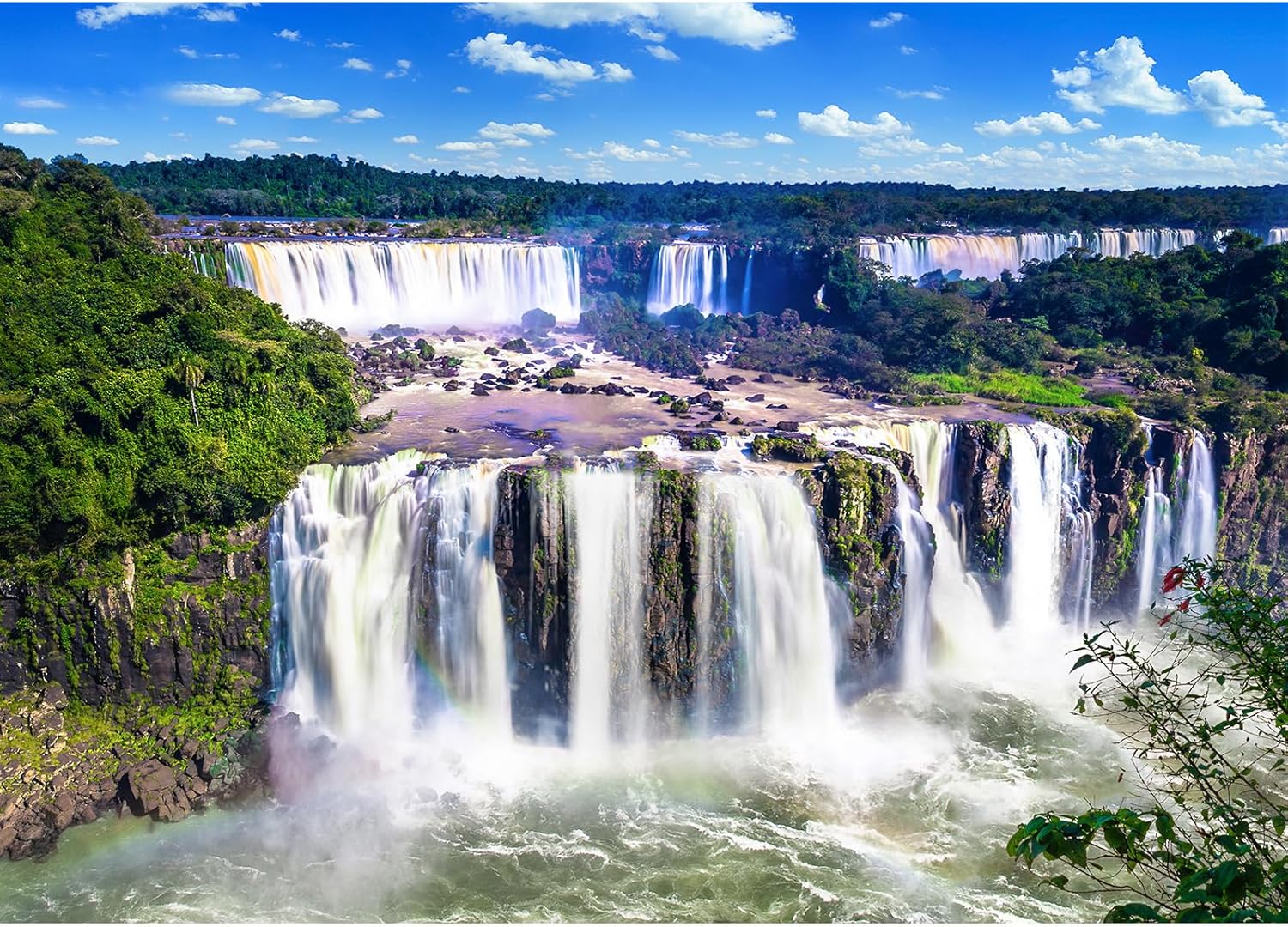 HUADADA Jigsaw Puzzles for Adults 1000 Piece Jigsaw Puzzles for Adult,JigsawPuzzle 1000 Pieces for Adults Challenging Puzzle Games（Iguazu Waterfalls）