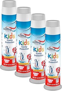 Aquafresh Kids Fluoride Toothpaste Bubble Mint Pump - 4.6 oz, Pack of 4