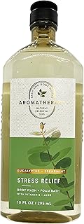 Bath & Body Works Aromatherapy Stress Relief - Eucalyptus + Spearmint Body Wash & Foam Bath, 10 Fl Oz