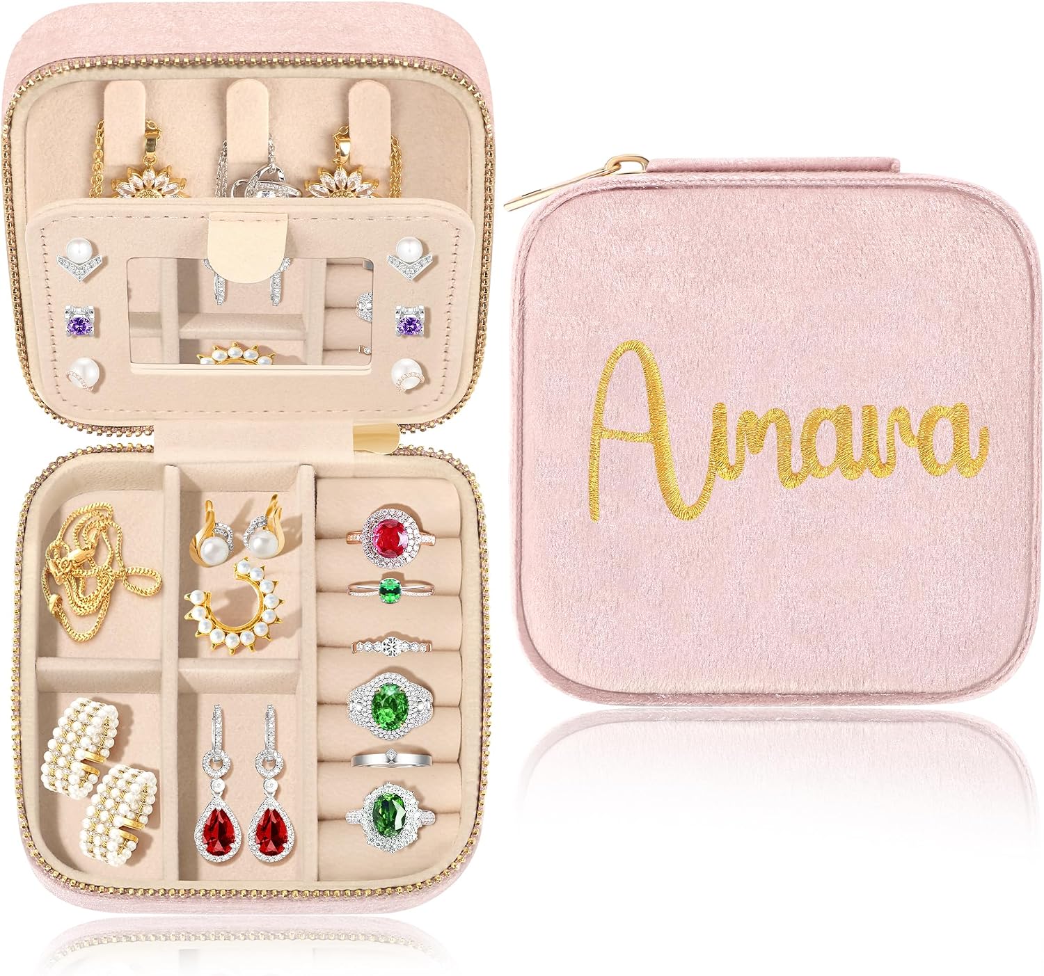 Amara Personalized Jewelry Box | Name Gift for Her or Friend - Birthday Gift for Teen Girls