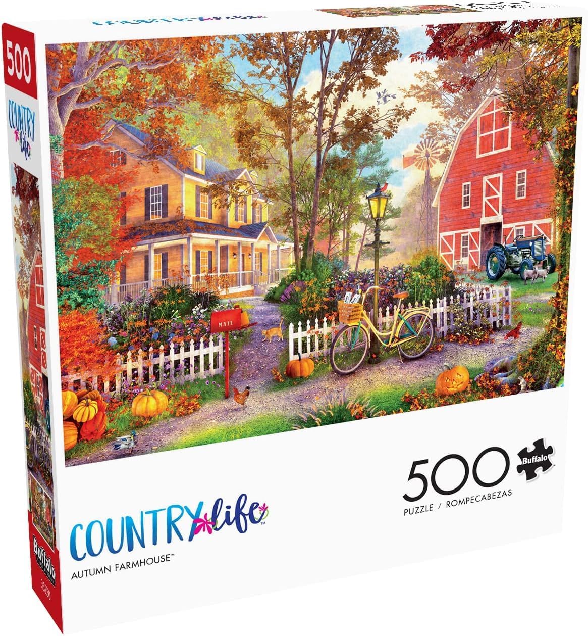 Buffalo Games - Country Life - Autumn Farmhouse - 500 Piece Jigsaw Puzzle