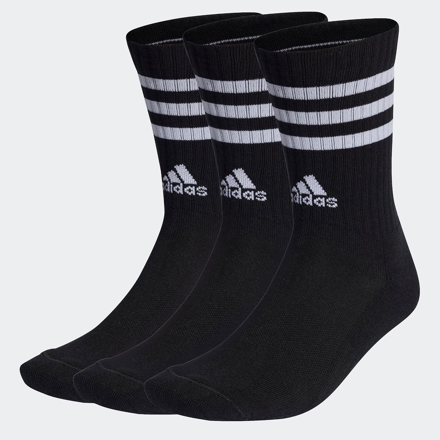 adidas 3-Stripes Cushioned Crew Socks 3 Pairs