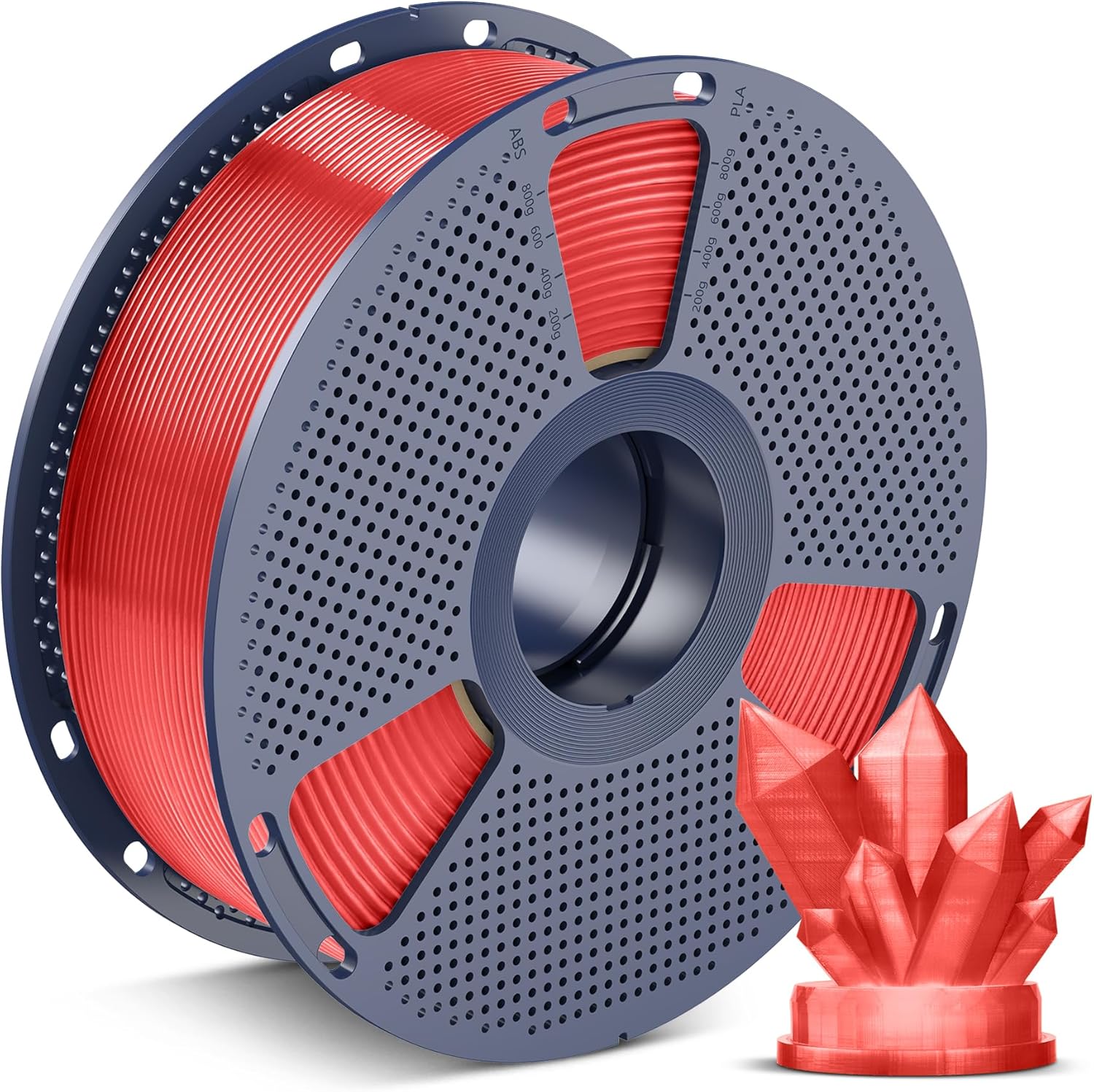SUNLU PLA 3D Printer Filament PLA Filament 1.75mm, Neatly Wound 3D Printing Filament 1.75mm, Dimensional Accuracy +/- 0.02 mm, Fit Most FDM 3D Printers, 1kg Spool (2.2lbs), Transparent Strawberry Jam