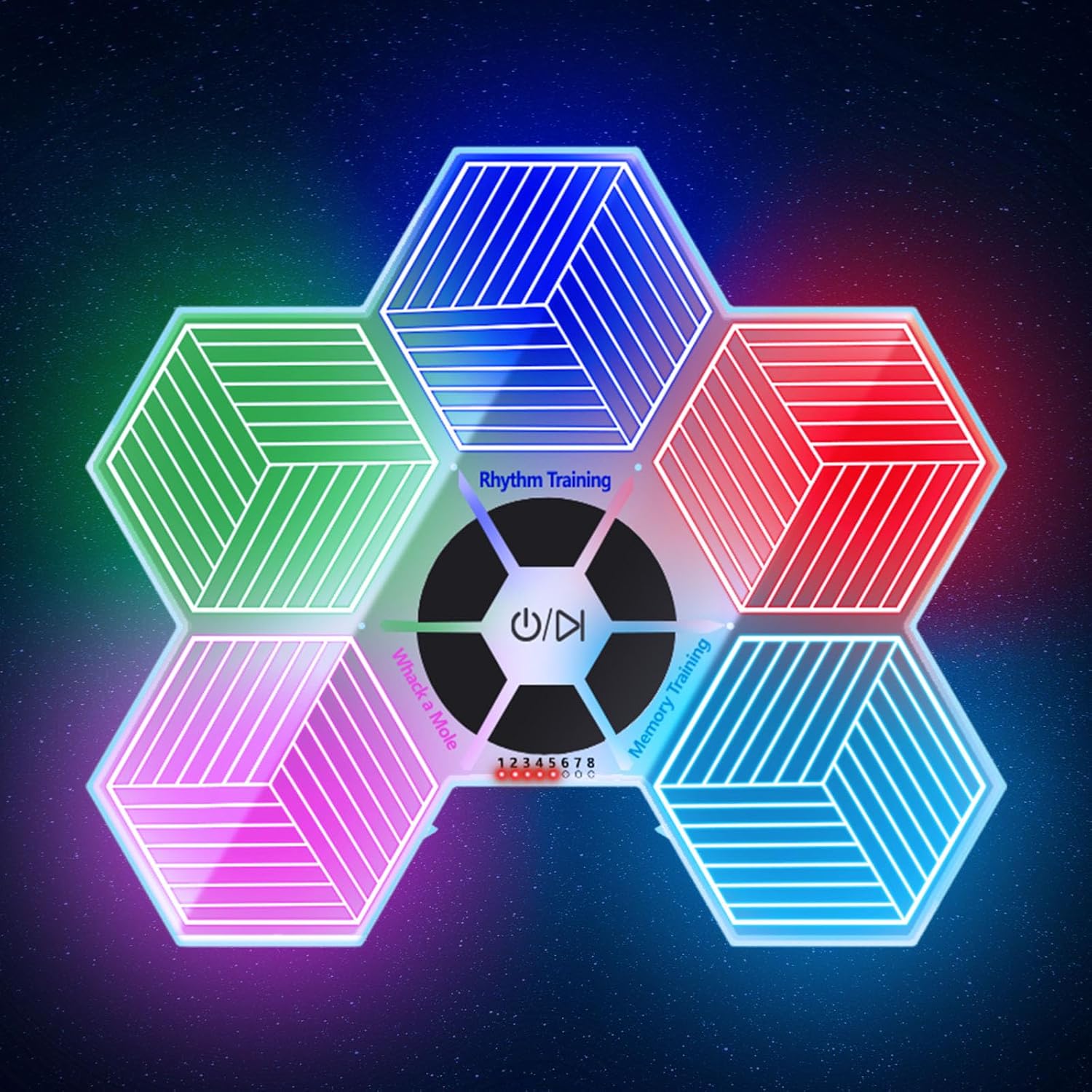 Light Up Memory Game Handheld Electronic Toys with Lights and Sound Effects, Smart Multi-Function Desktop Metronome, Puzzle Memory Rhythm Training Board Challenge for Kids Ages 3 4 5 6 and Up