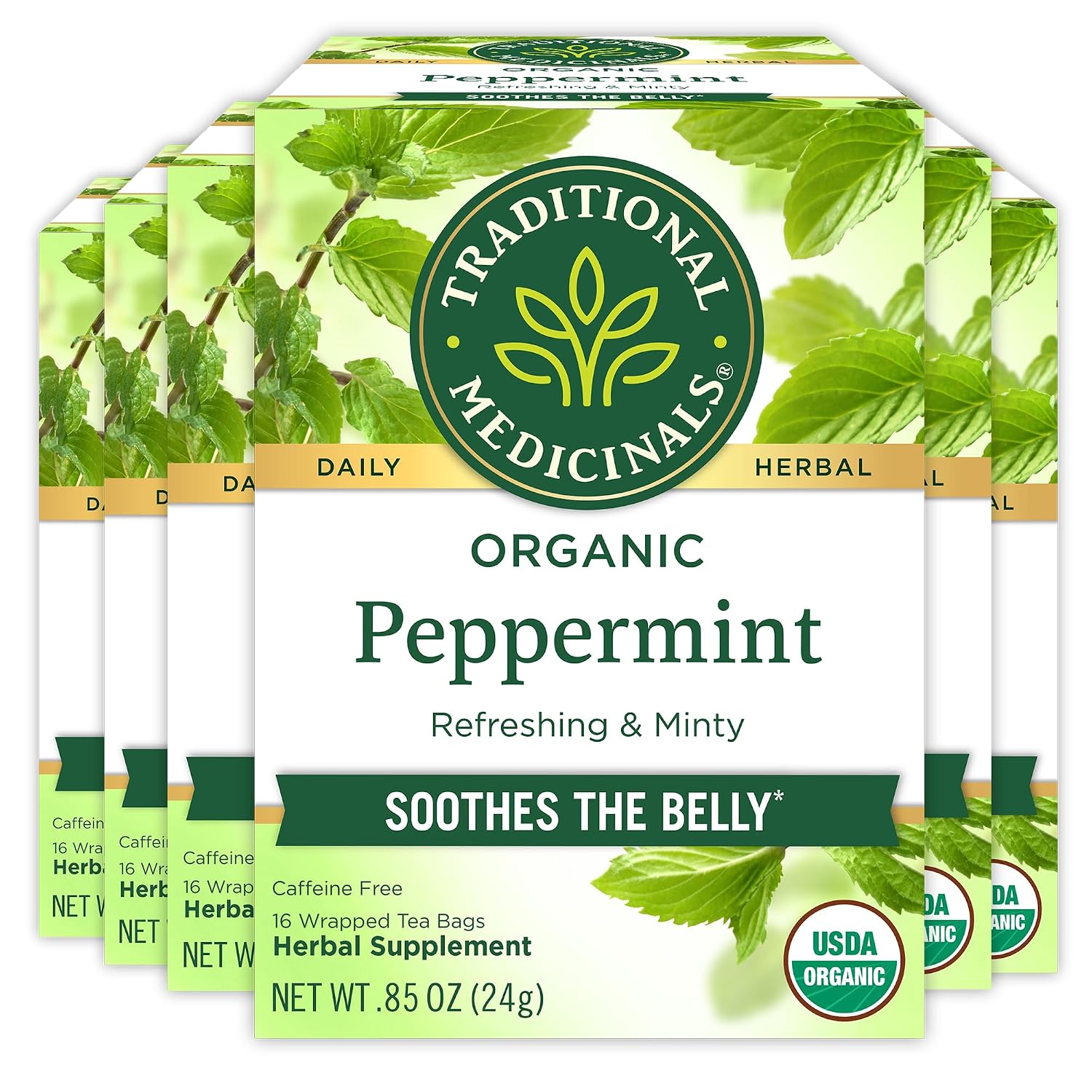 Traditional Medicinals Organic Peppermint, 96 Tea Bags