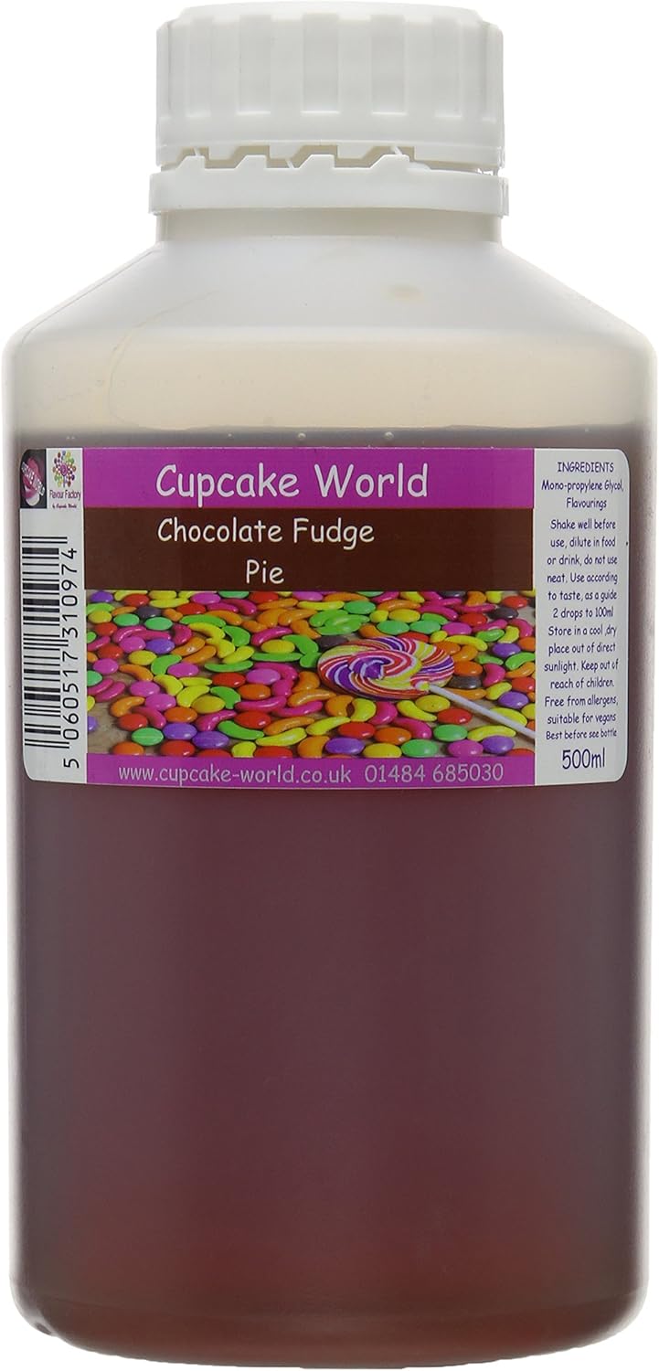 Cupcake World Chocolate Fudge Pie Intense Food Flavouring, 500 ml