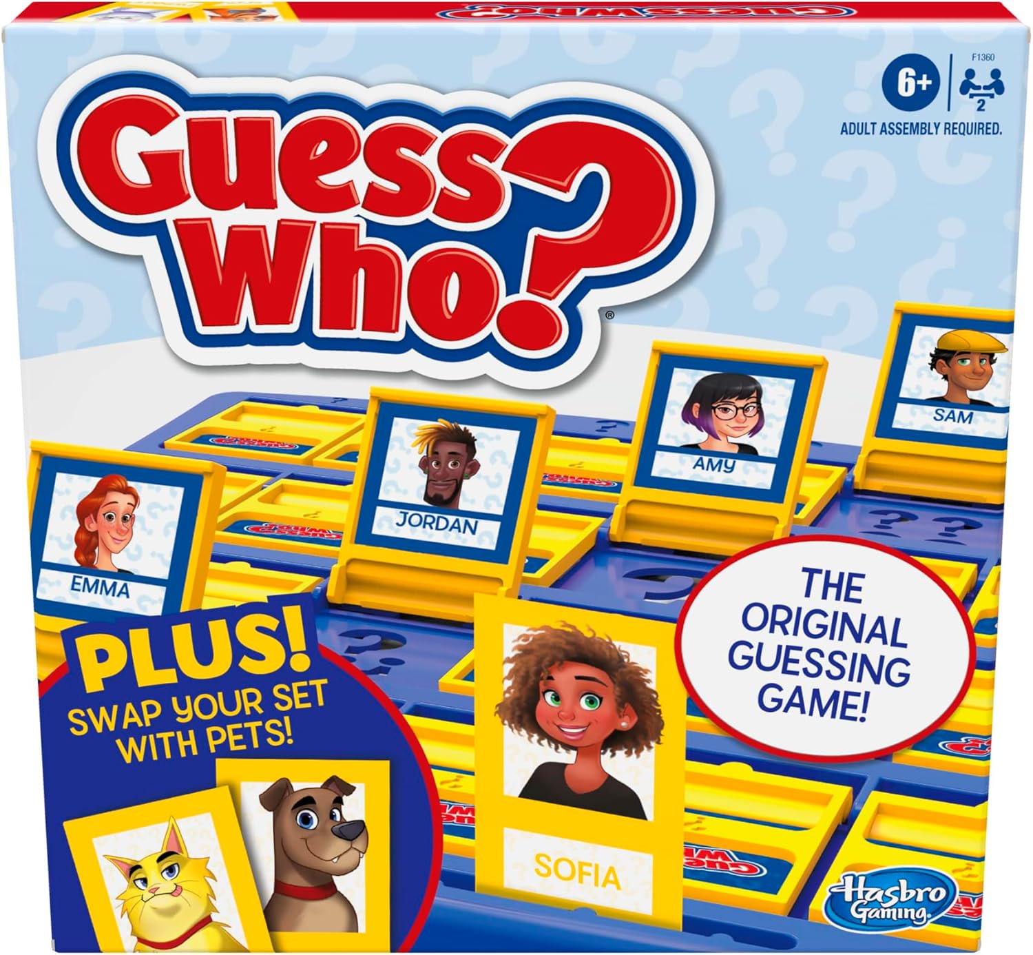 Hasbro Gaming Guess Who? People & Pets Board Game Edition | The Original Guessing Game for Girls & Boys | Ages 6+ (Amazon Exclusive)