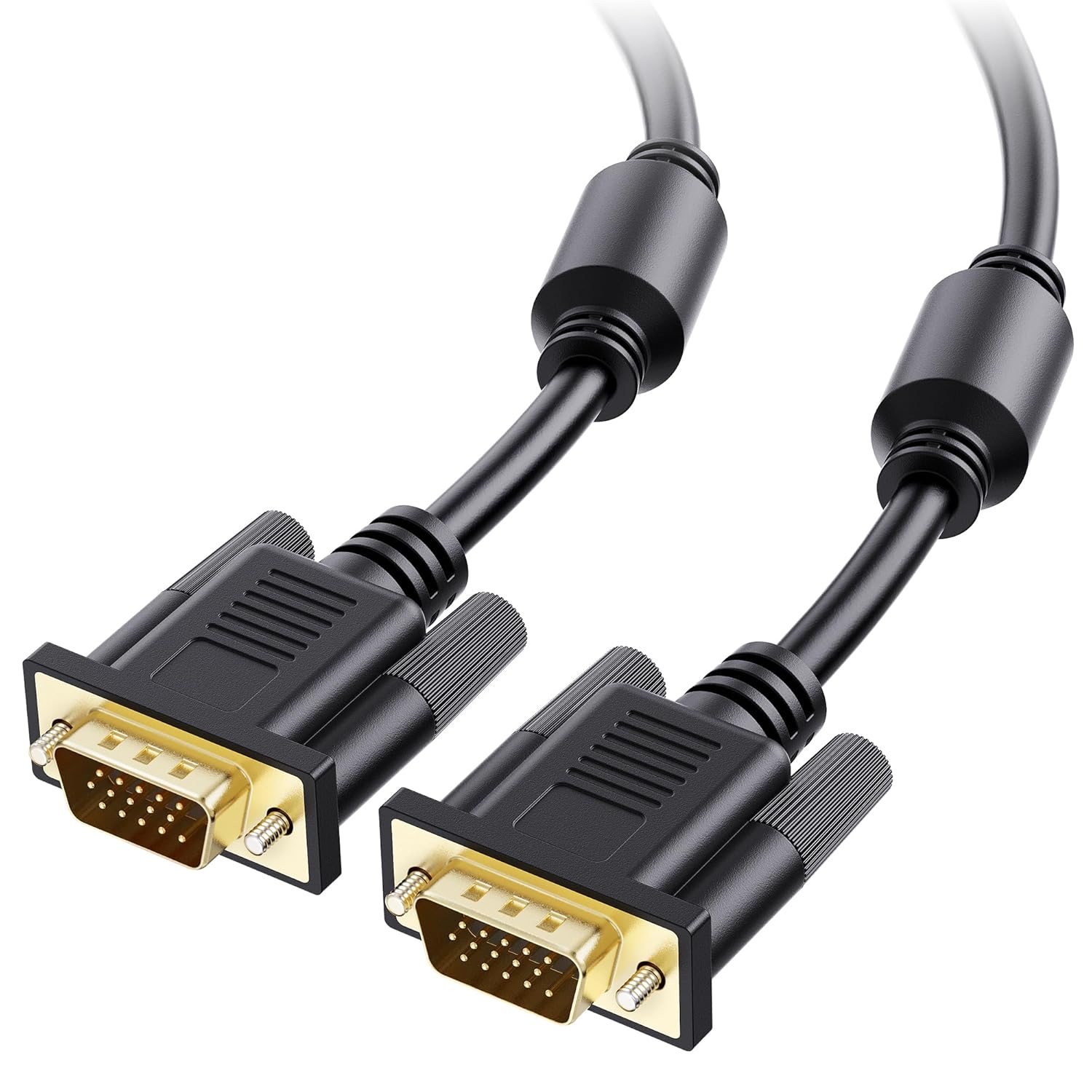Cable Matters VGA Cable with Ferrites - 6ft, VGA Cord for Computer Monitor, Monitor Cable Male to Male