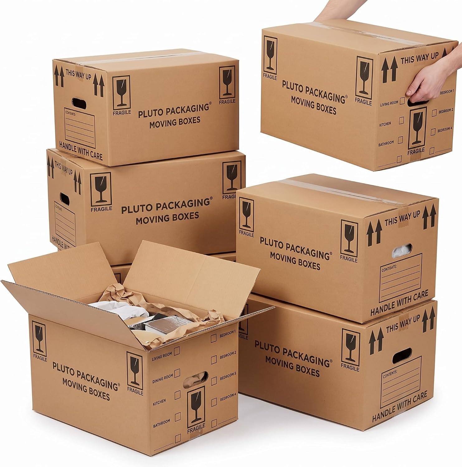 20 Large Cardboard Storage Moving House Boxes 47cm x 31.5cm x 25cm 44L