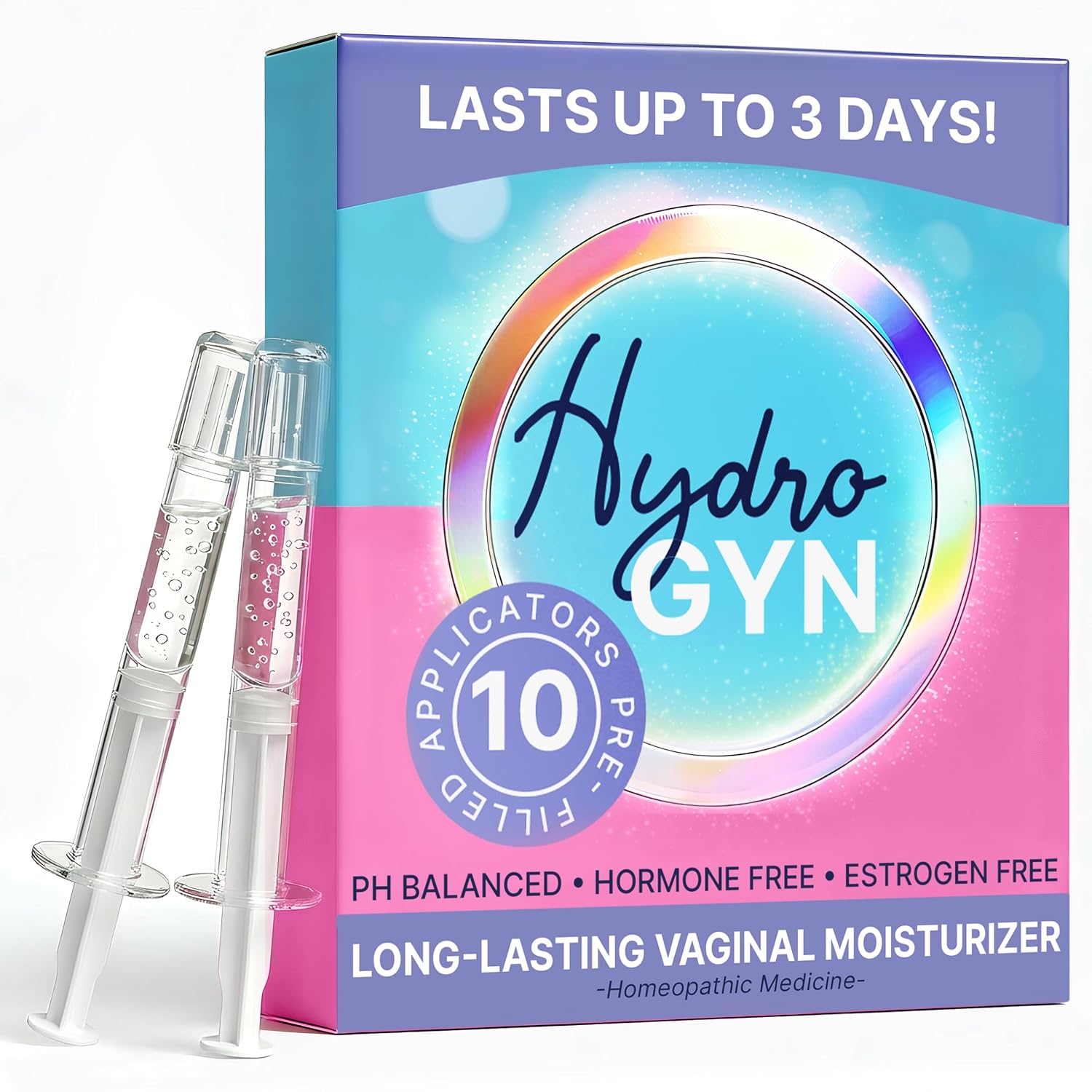 Hydro GYN Vaginal Moisturizer with Hyaluronic Acid for Vaginal Dryness, 10