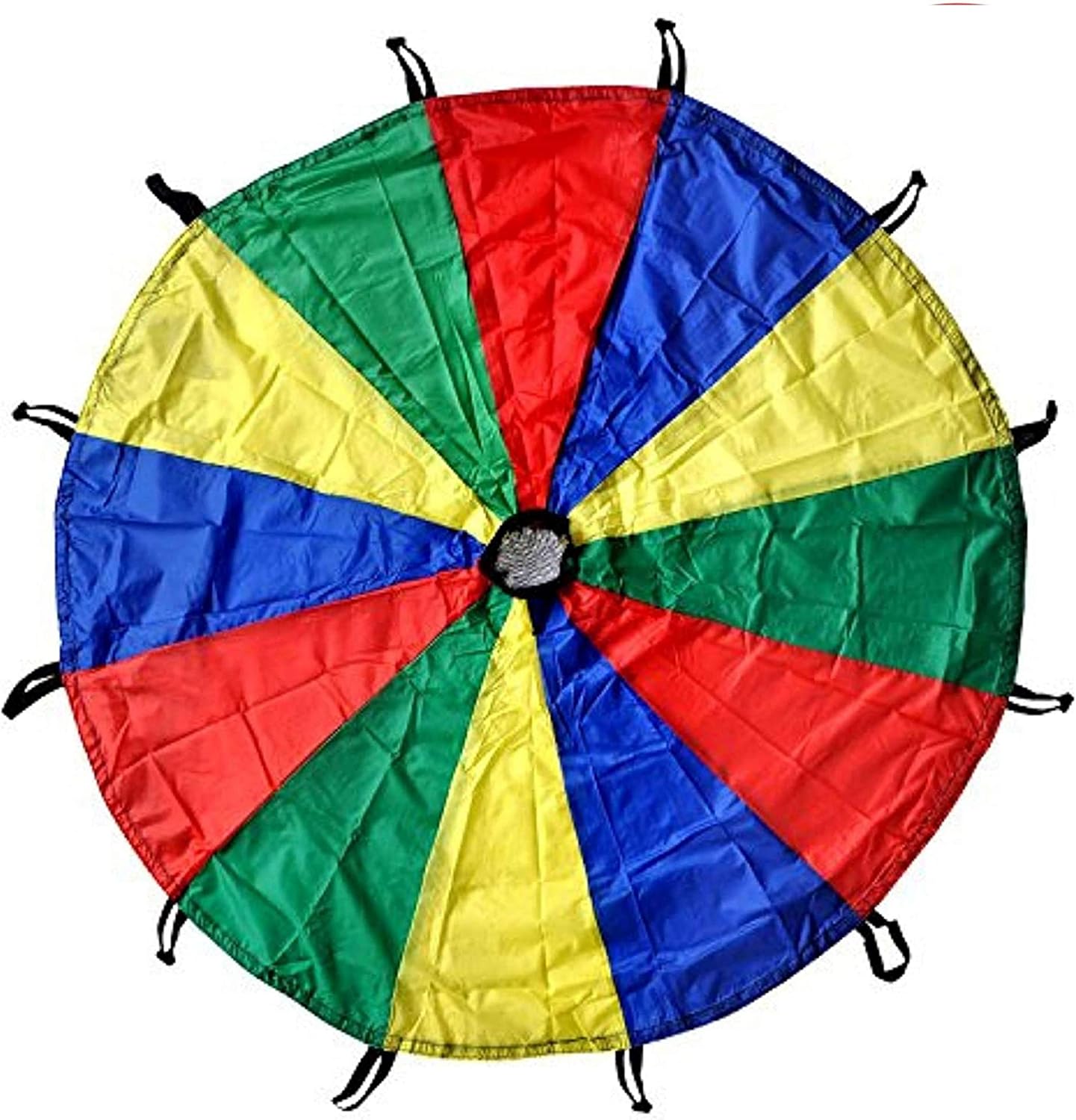 GSi Kids Play Parachute 24 Ft, 30Ft, 35Ft Toy with Handles and Carry Bag for Cooperative Play and for Upper-Body Strength | Multi-Colored